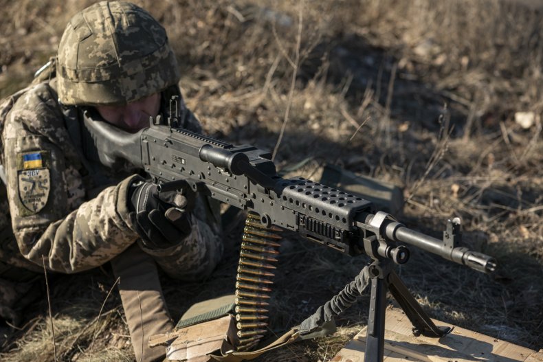 Ukrainian soldier training in Donetsk Oblast 