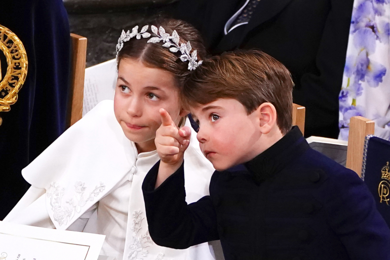Princess Charlotte and Prince Louis at Coronation