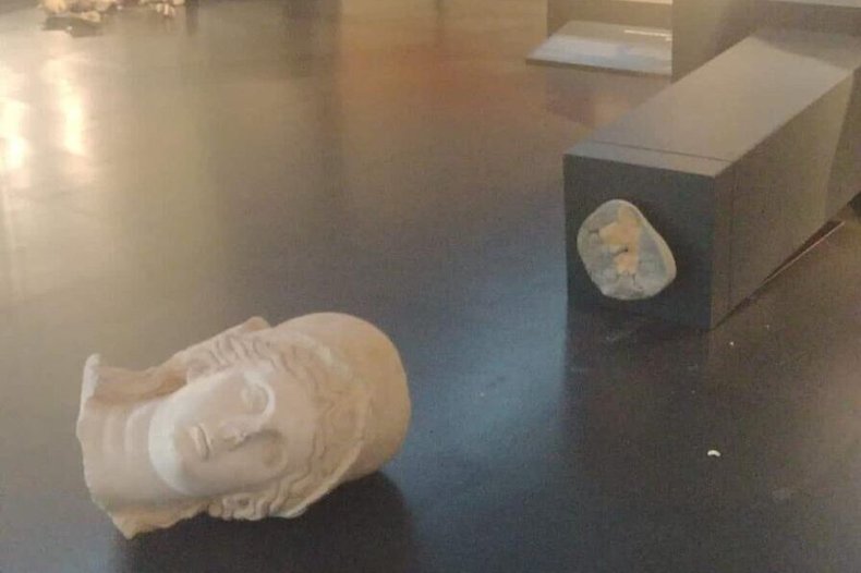 The damaged sculpture is in the Israel Museum