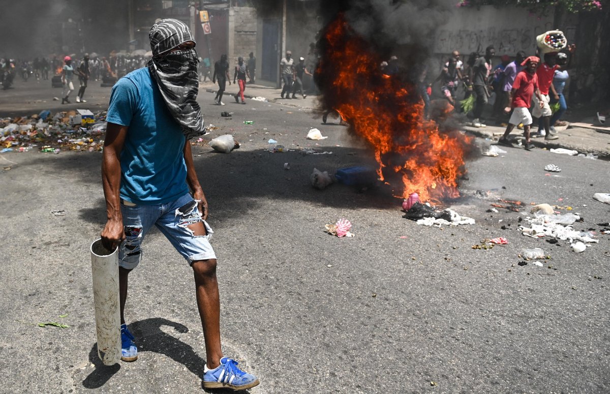 Haiti, protest, against, insecurity, and, gang, violence