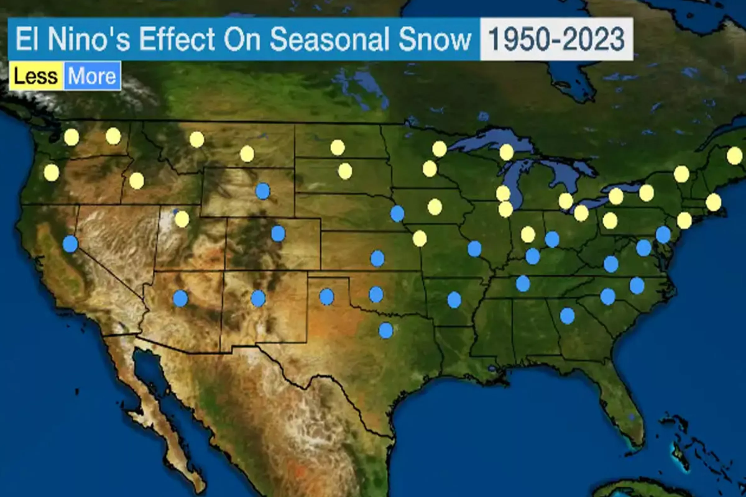 El Niño Map Predicts U.S. Winter Weather