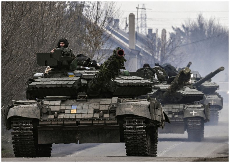 A photo of Ukrainian tanks 