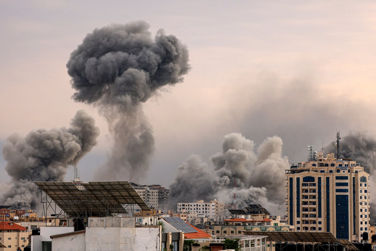 Smoke over Gaza City amid Israel bombardment