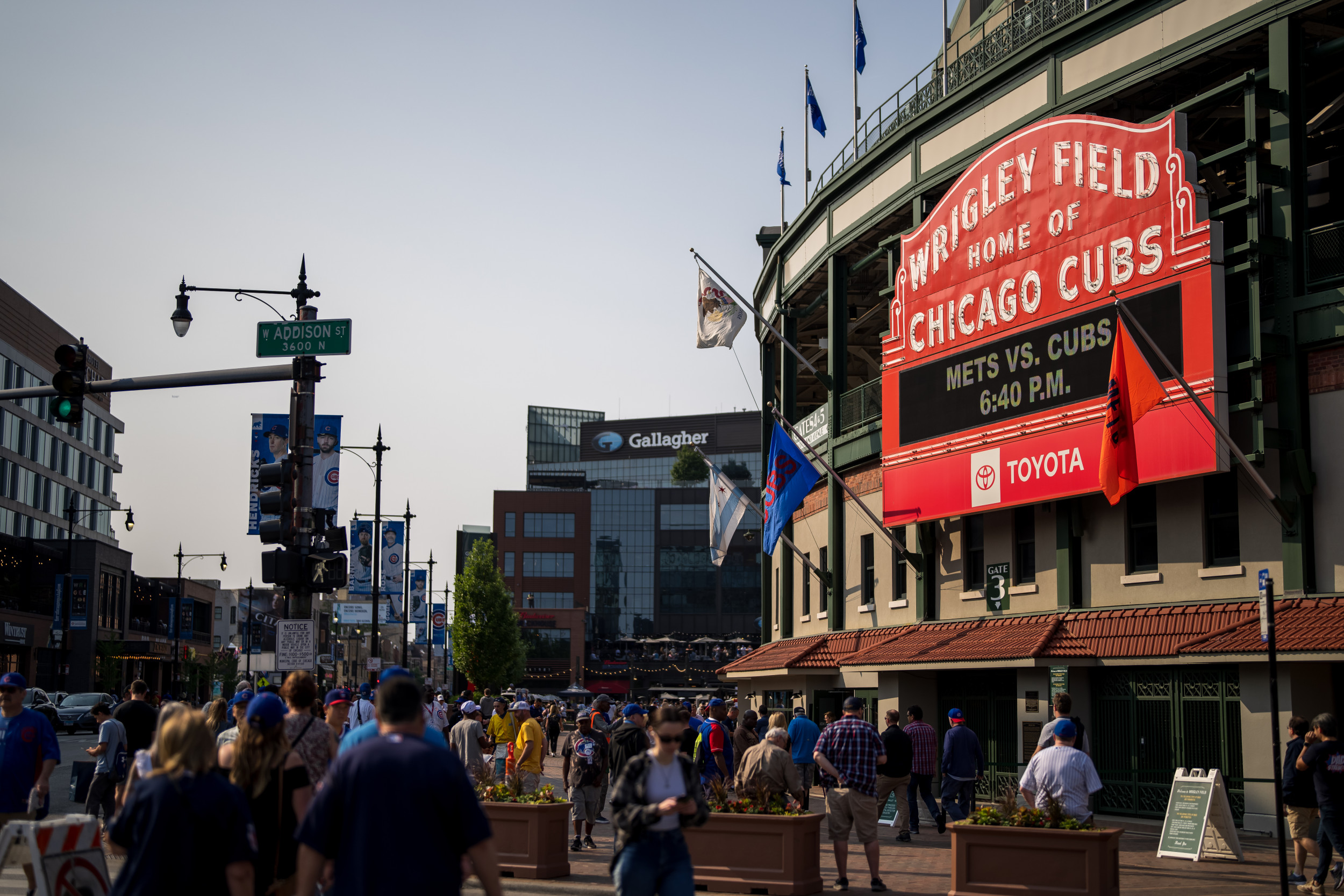 Cubs employee hospitalized after coming into contact with 'foreign  substance' next to Wrigley Field