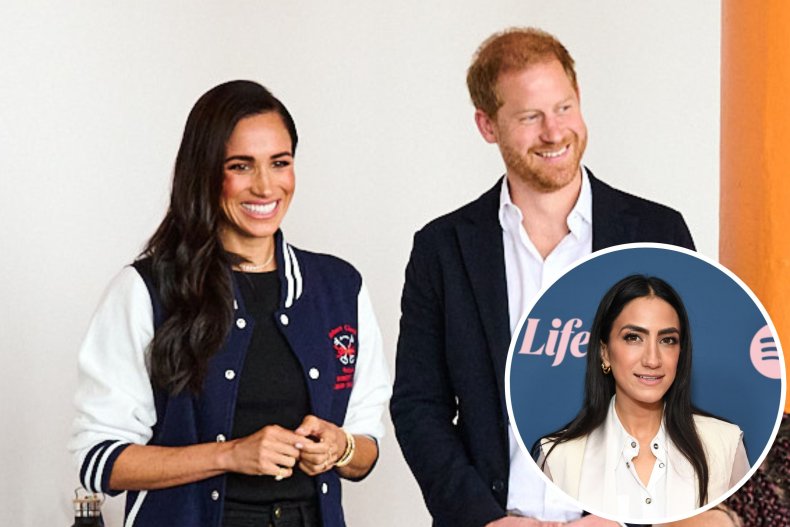Prince Harry, Meghan and Mandana Dayani
