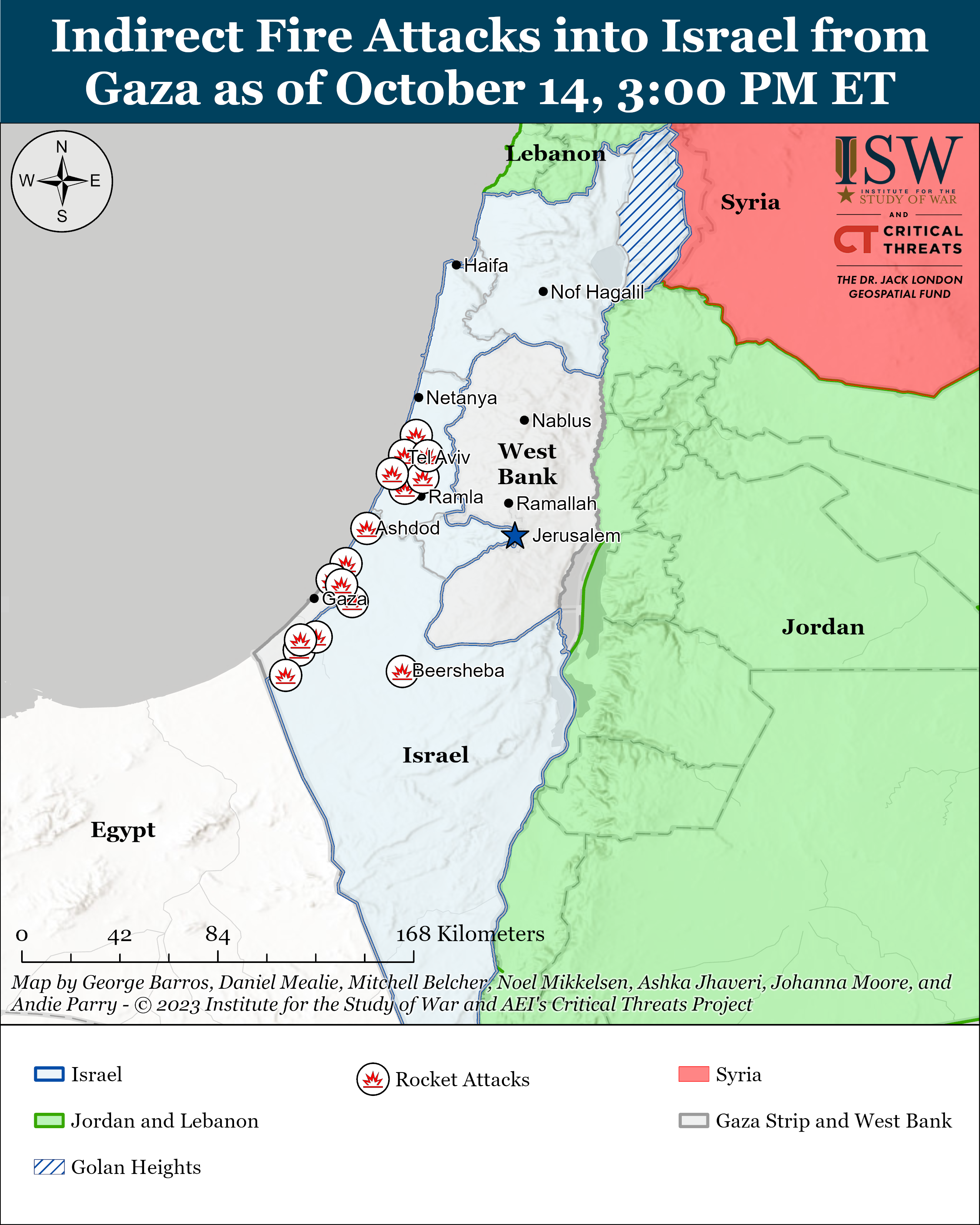 Middle East Maps Show Hamas Israel Clashes Rocket Attacks Newsweek   Isw Hamas Fire Attacks Map 