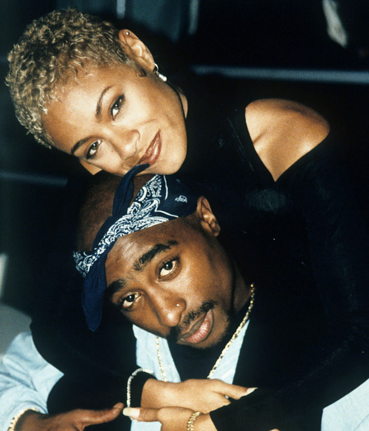 Jada Pinkett Smith with Tupac Shakur, 1996. 