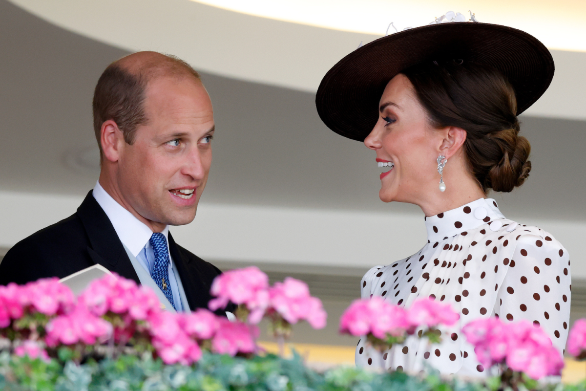 Prince William and Kate Middleton Ascot Laughs