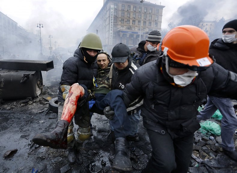 Ukraine injury protester