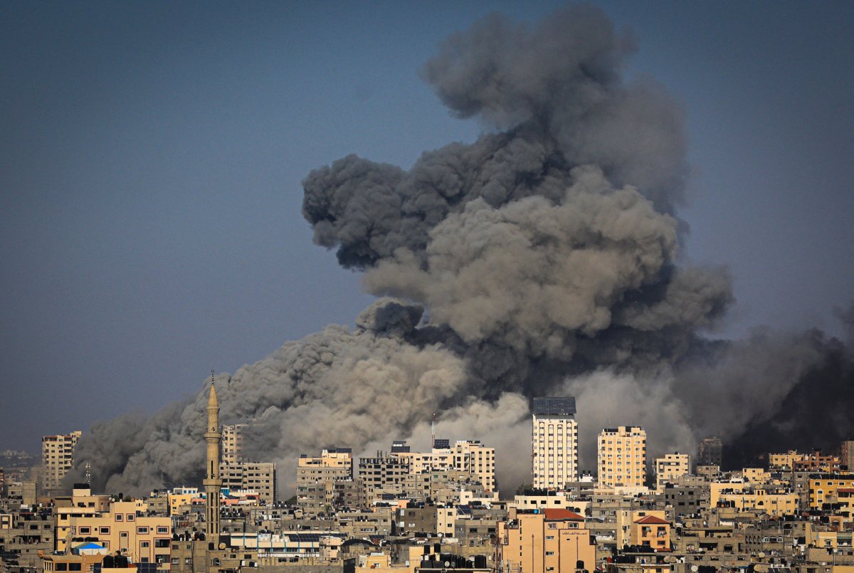Israeli air strikes in Gaza City 