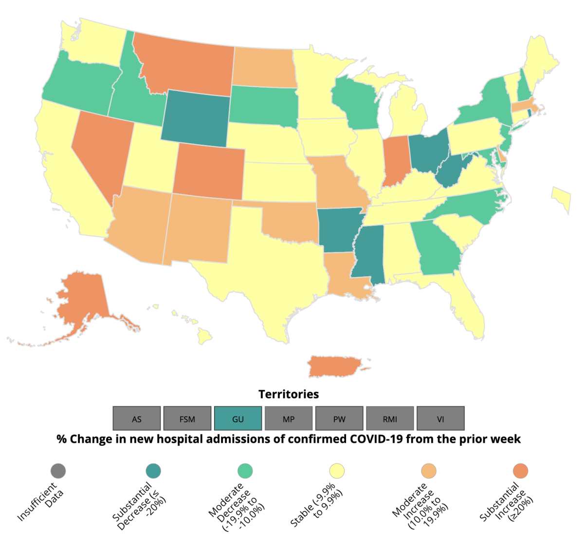 COVID CDC map
