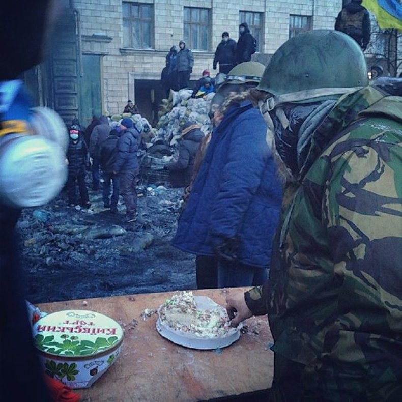 Brendan Hoffman Instagramming Ukraine