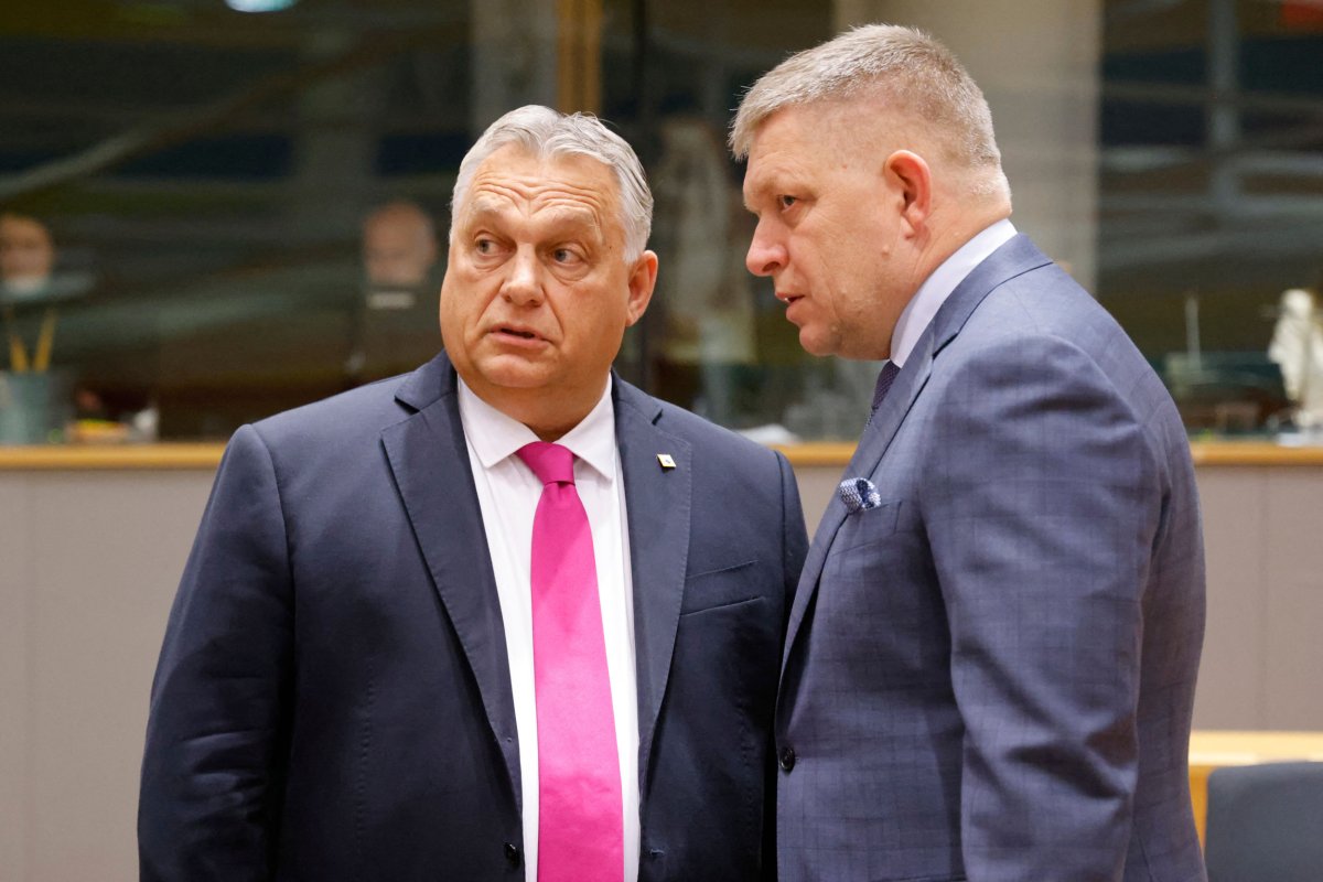 Victor Orban a Robert Figo v Bruseli