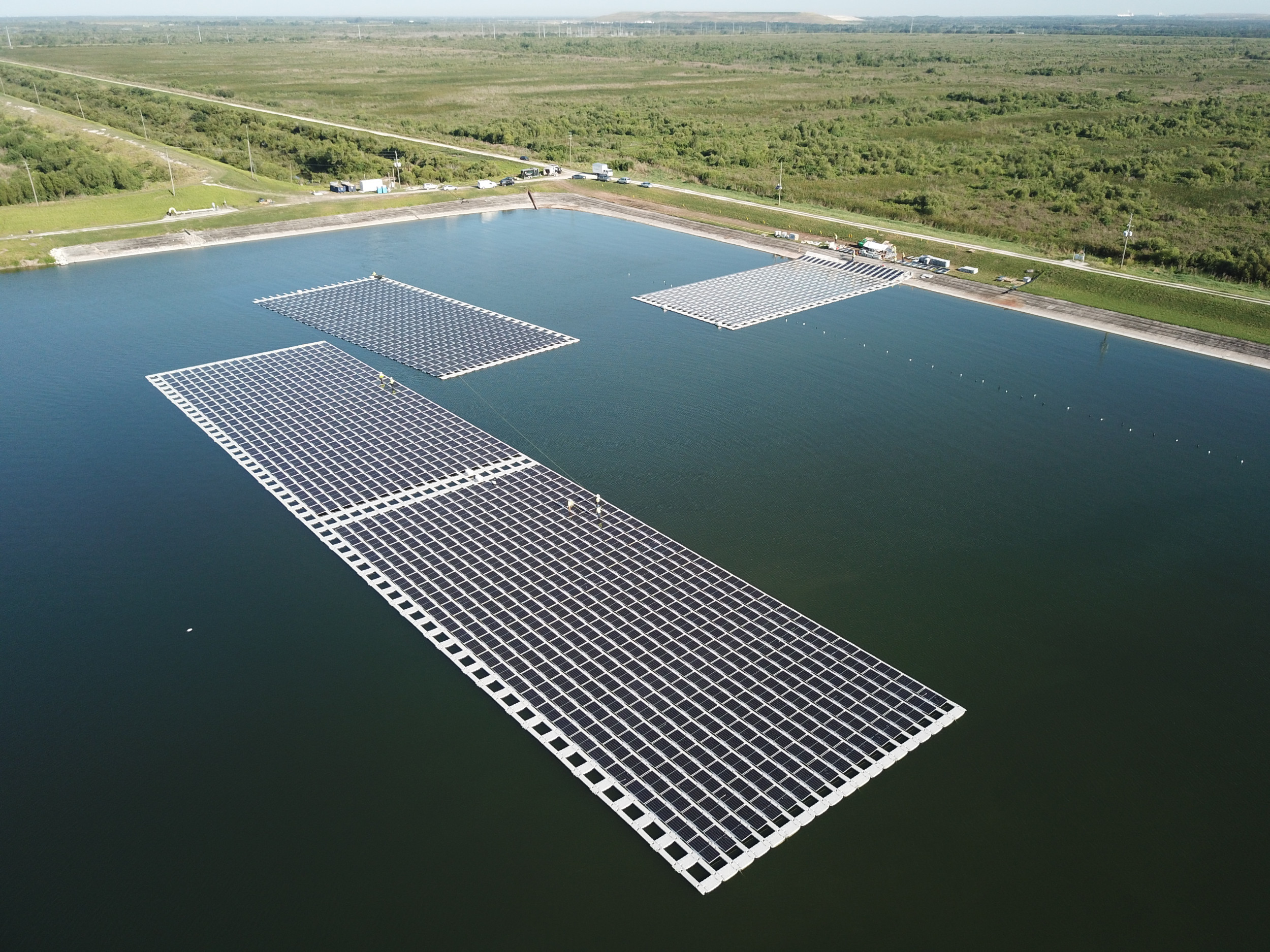 Floating solar panels can supply clean power to spots where land is limited