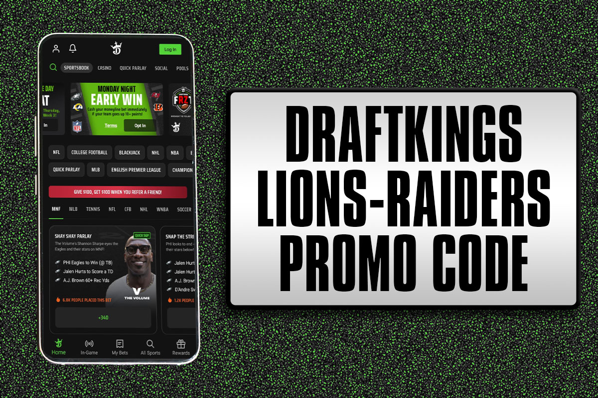 DraftKings Promo Code for LionsRaiders Snag 200 MNF Bonus Win or Lose