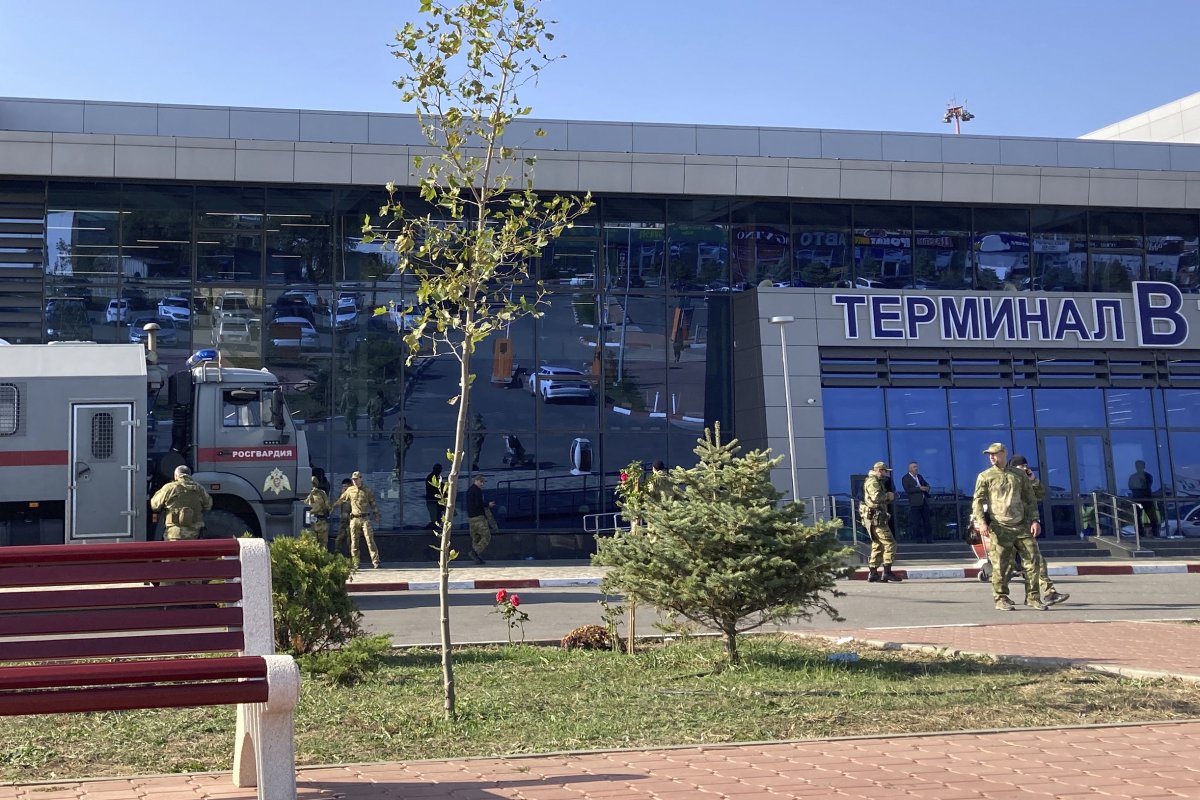 Law enforcement patrol Makhachkala airport