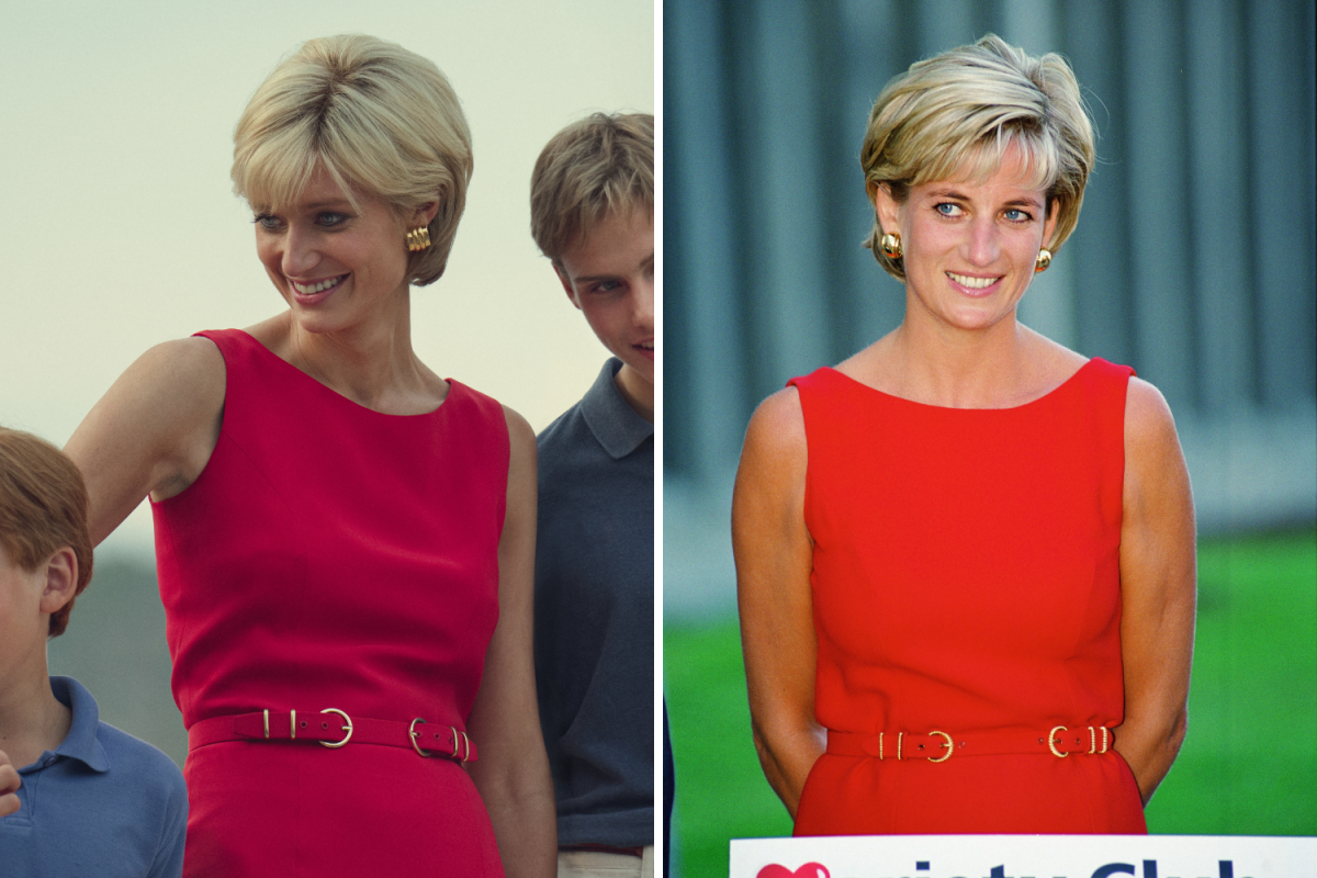 'The Crown' Princess Diana Red Dress Recreation