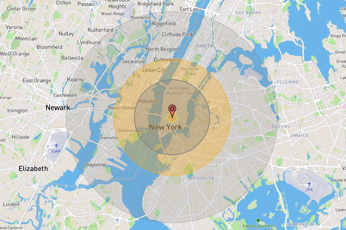 Nuclear Blast Map Shows Impact of New Gravity Bomb on Biggest US Cities - Vimarsana News