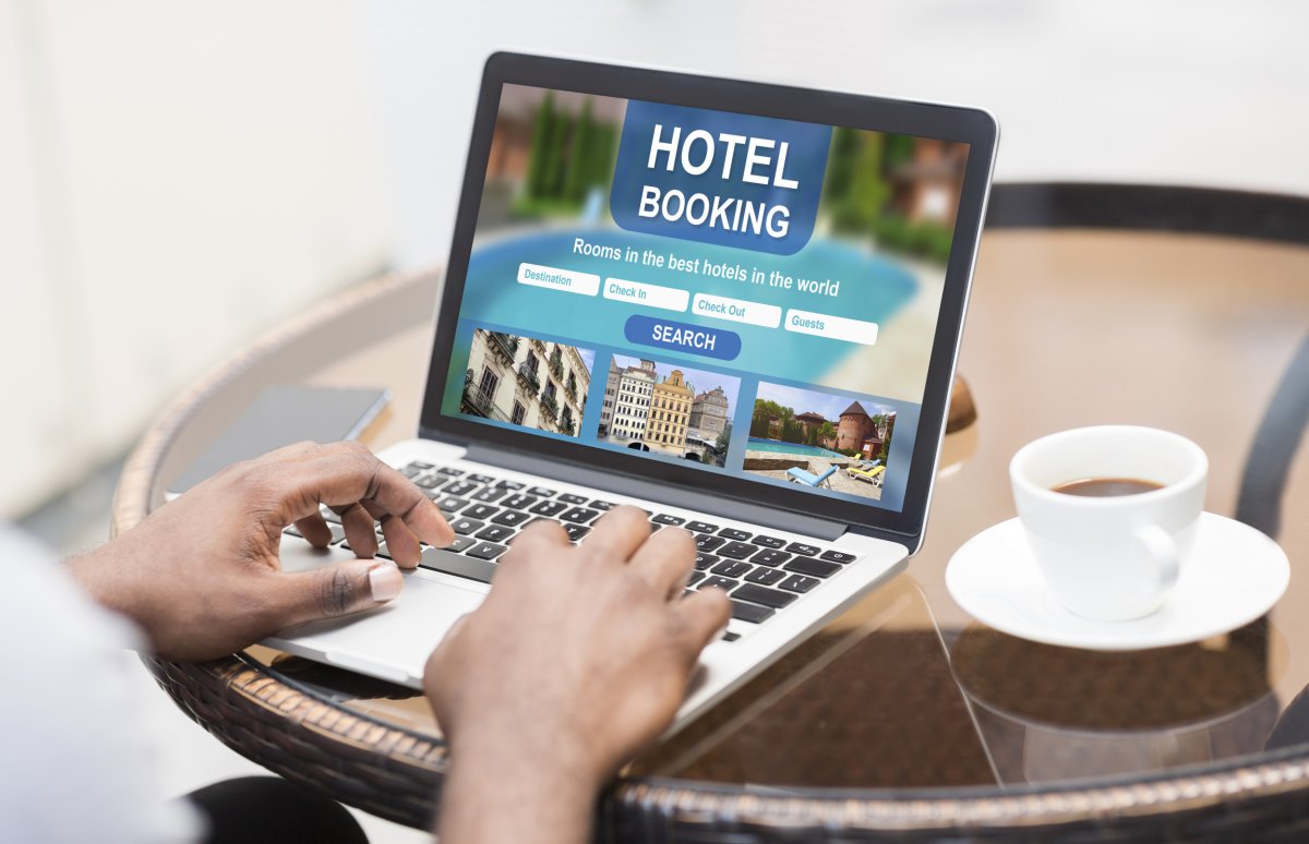 Someone searching for hotels on the site.