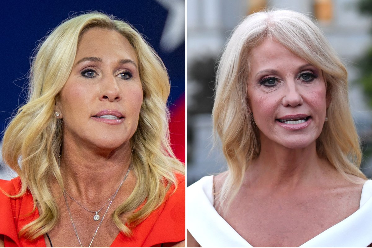 Marjorie Taylor Greene and Kellyanne Conway