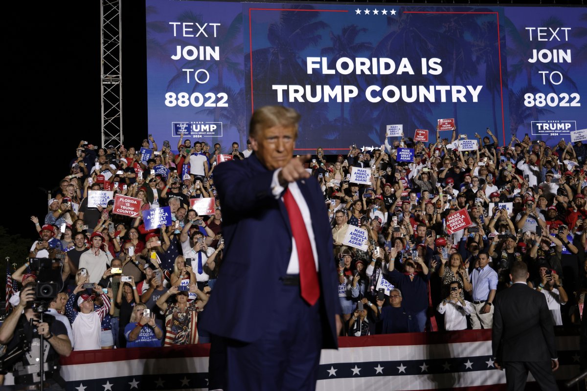 Donald Trump On Stage in Florida