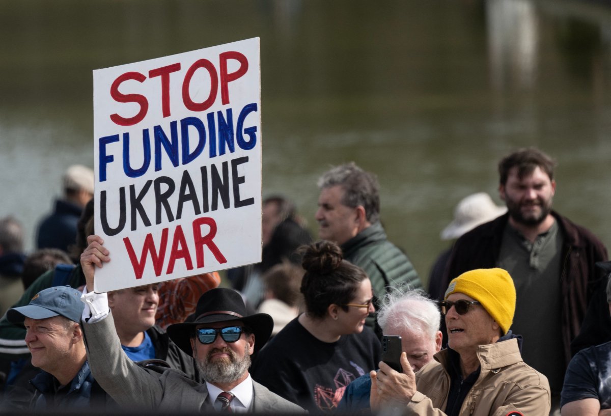 Anti-Ukraine war protest in Washington DC 2023