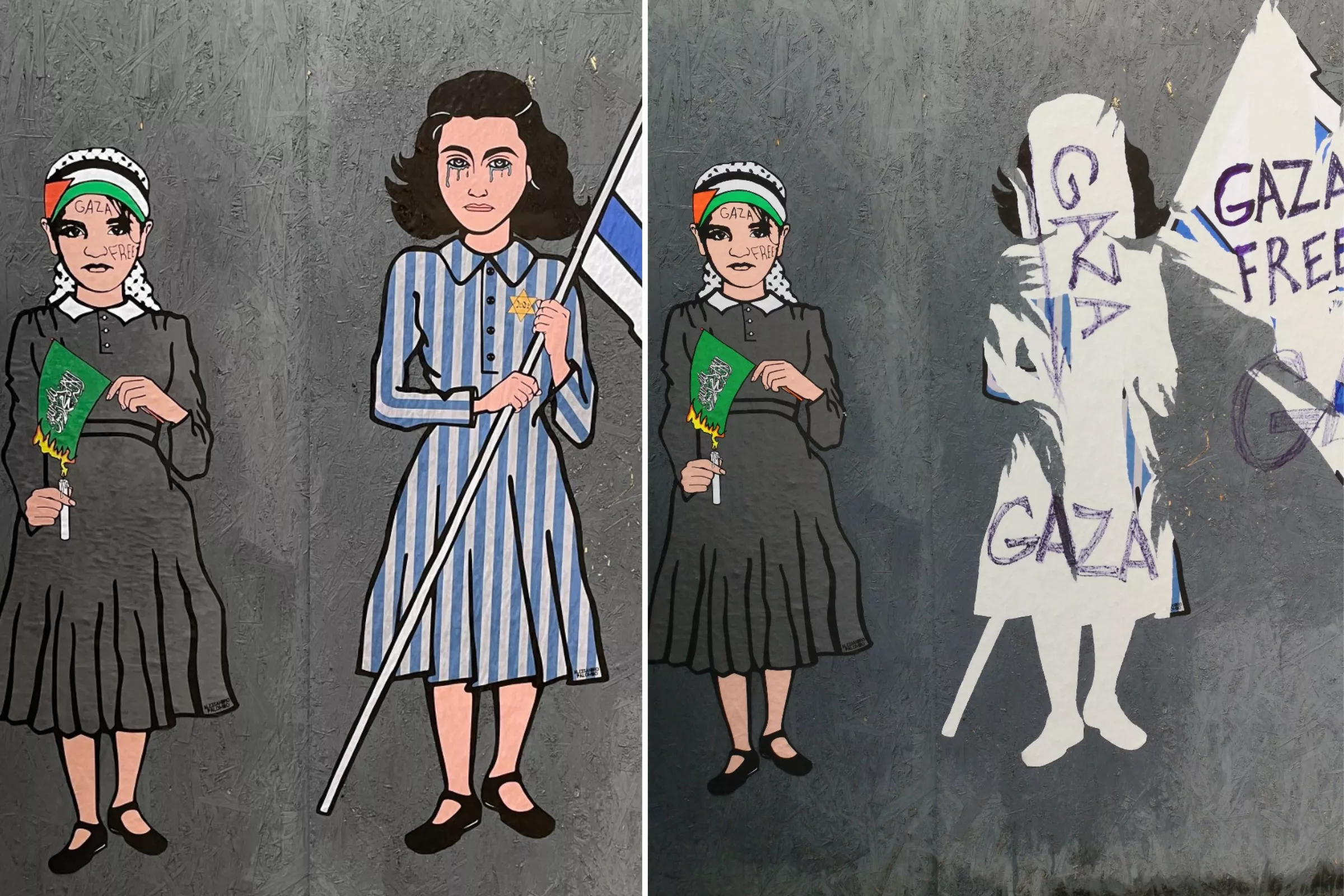 Anne Frank Murals Vandalized in Italy - Vimarsana News