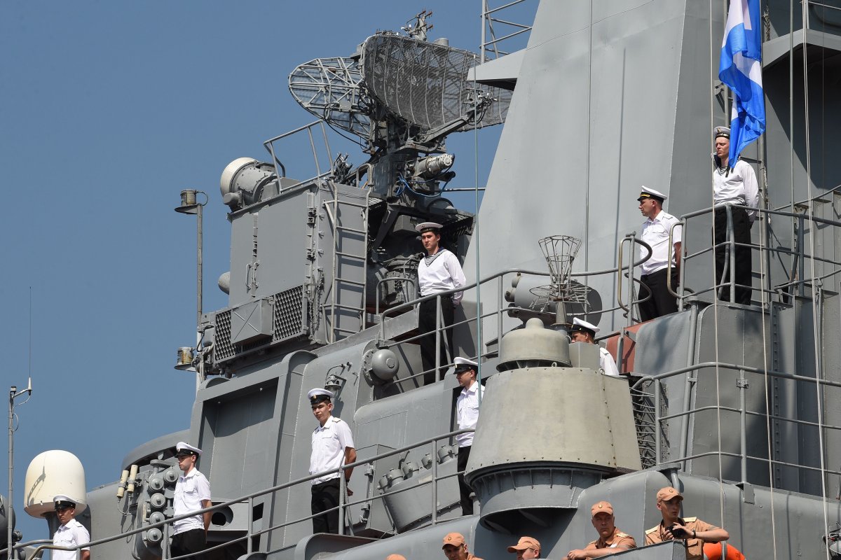 the Russian anti-submarine ship Admiral Tributs