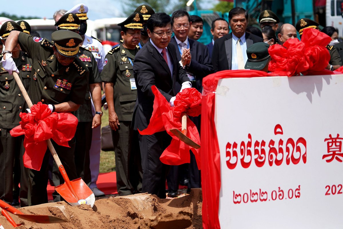 Ceremony at the Cambodia Ream Naval Base