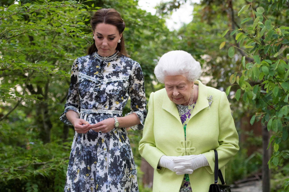 Kate Middleton and Queen Elizabeth II