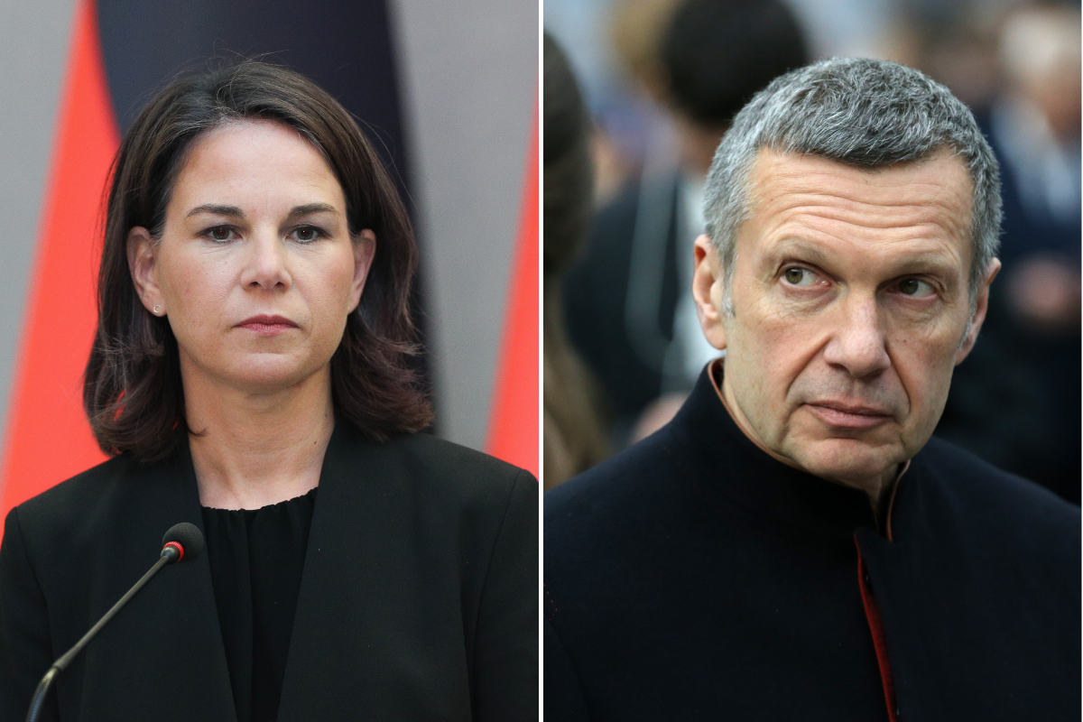 Annalena Baerbock and Vladimir Solovyov