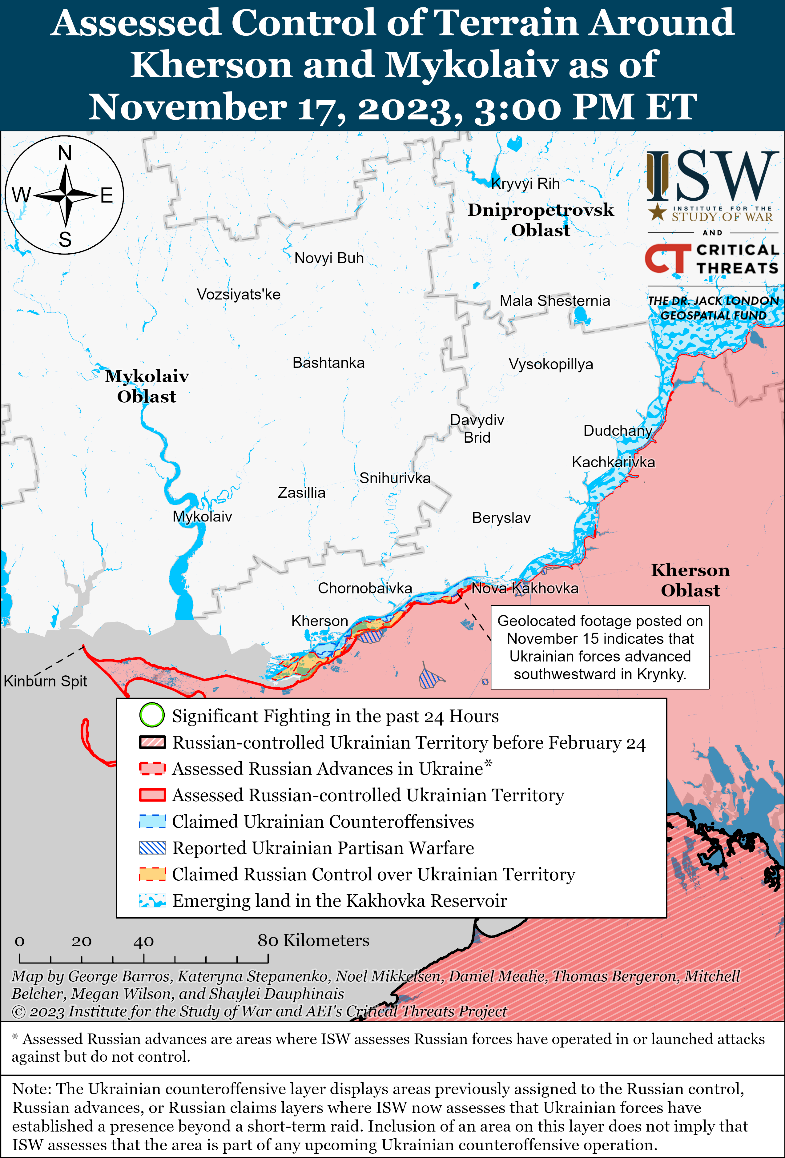 Kherson Map Shows Positions as Ukraine Gains Foothold - Newsweek