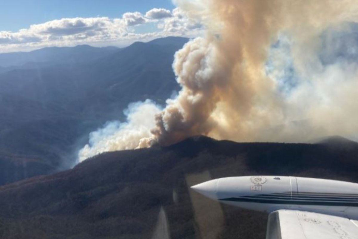 Photo of fire from plane