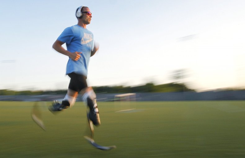 Oscar Pistorius training