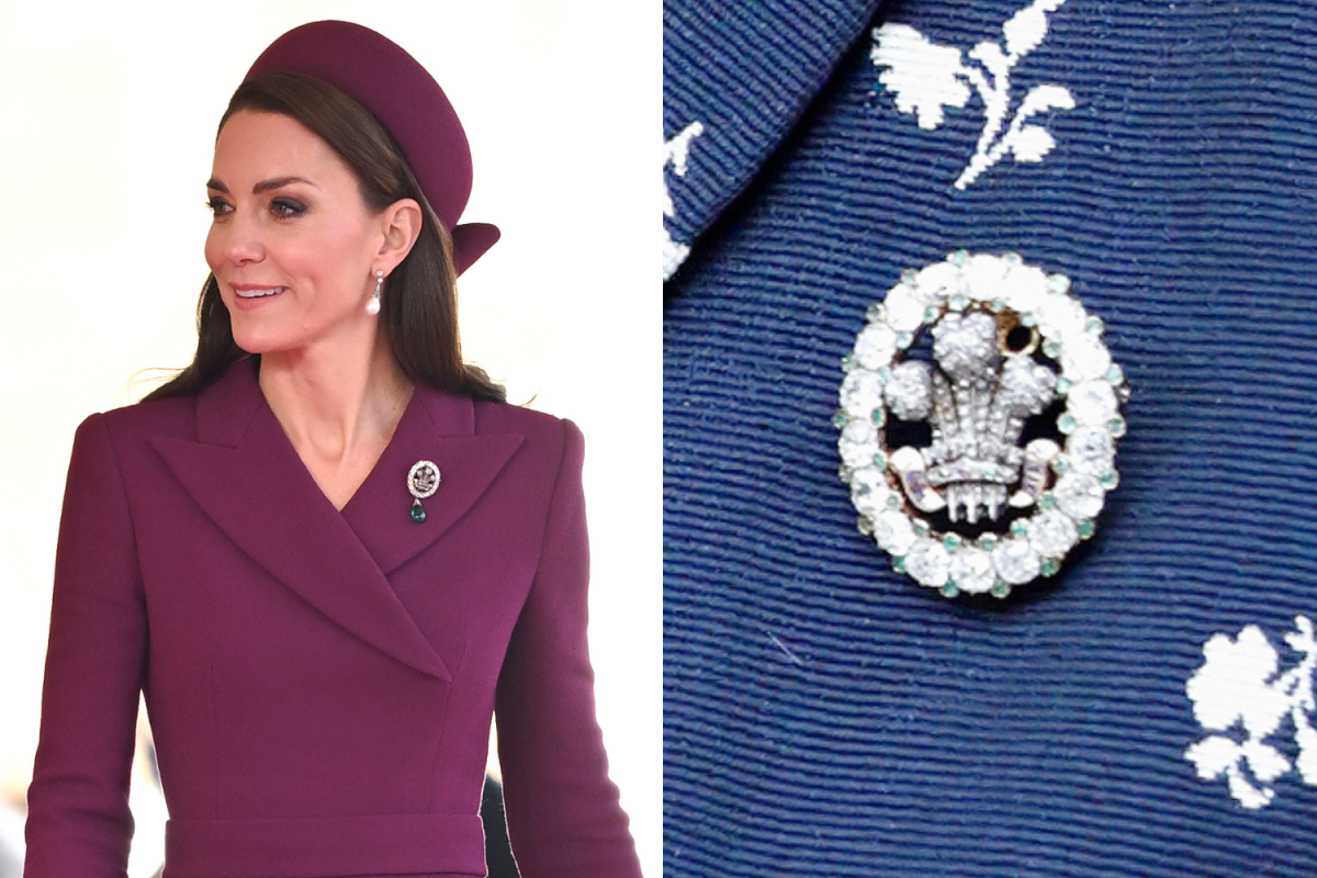 Kate Middleton Prince of Wales Feathers Brooch