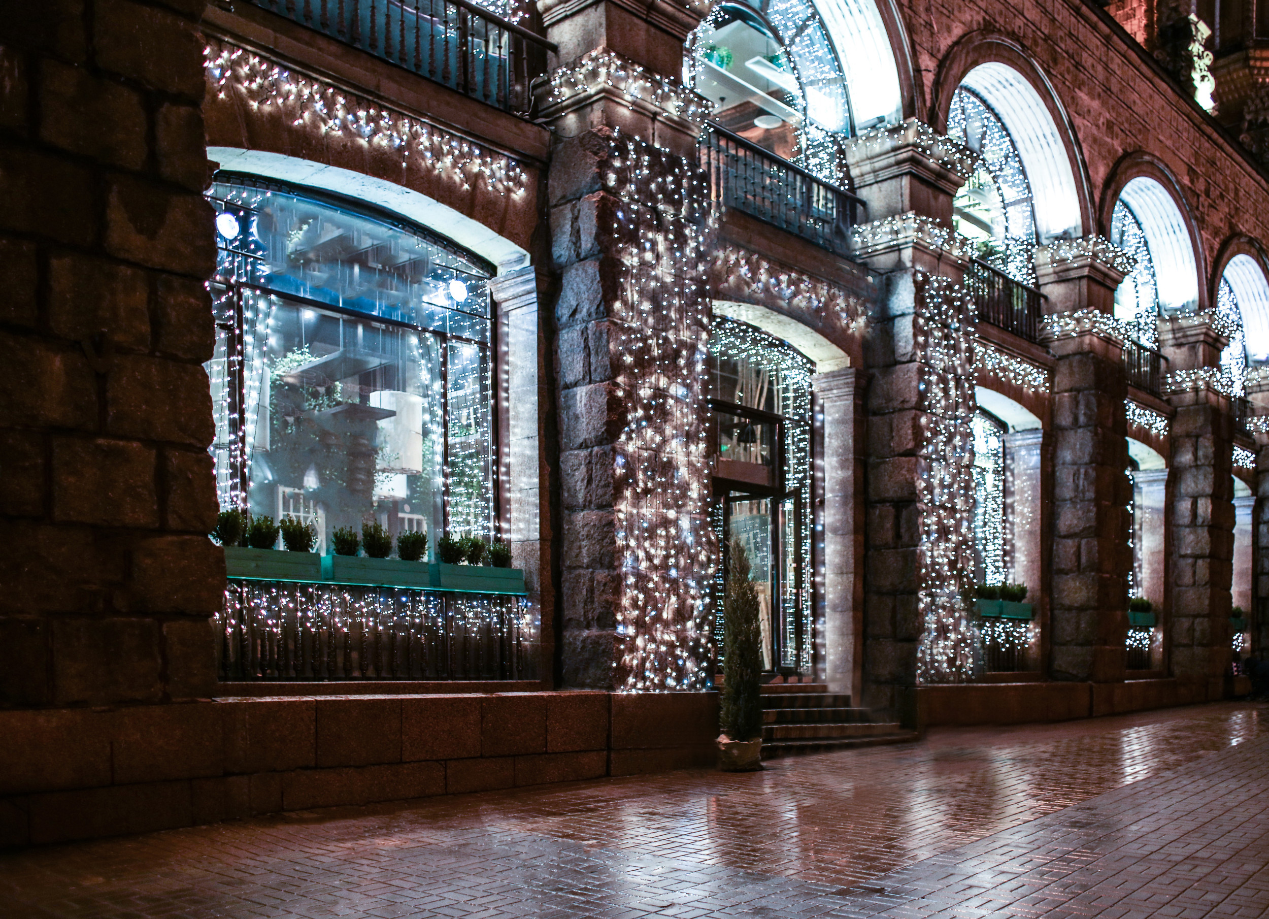 Storefront at Christmas