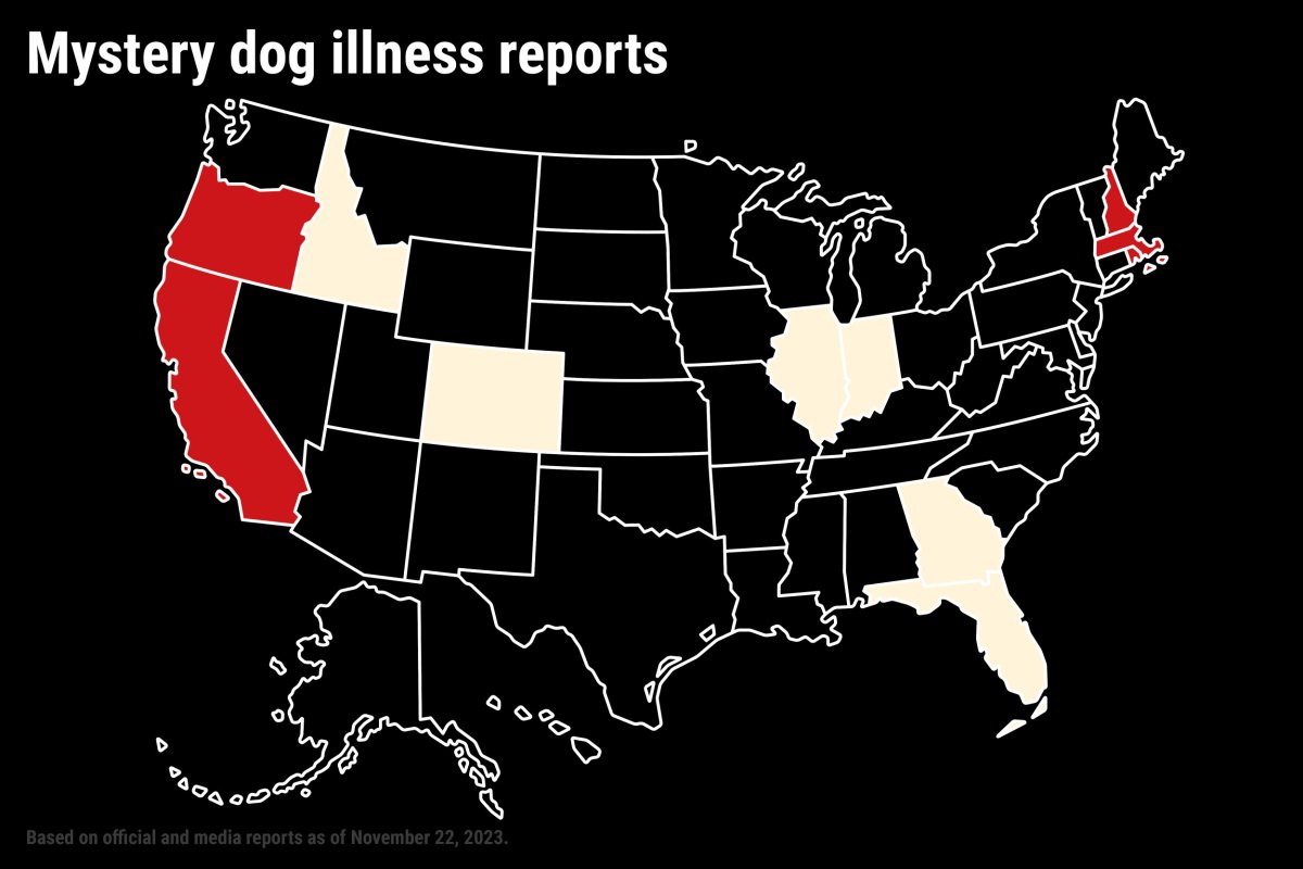 Mystery dog illness map