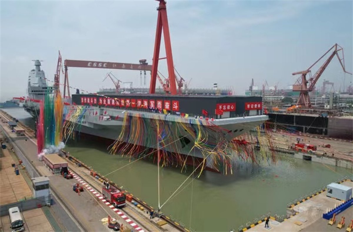 Fujian Carrier Launches from Shanghai