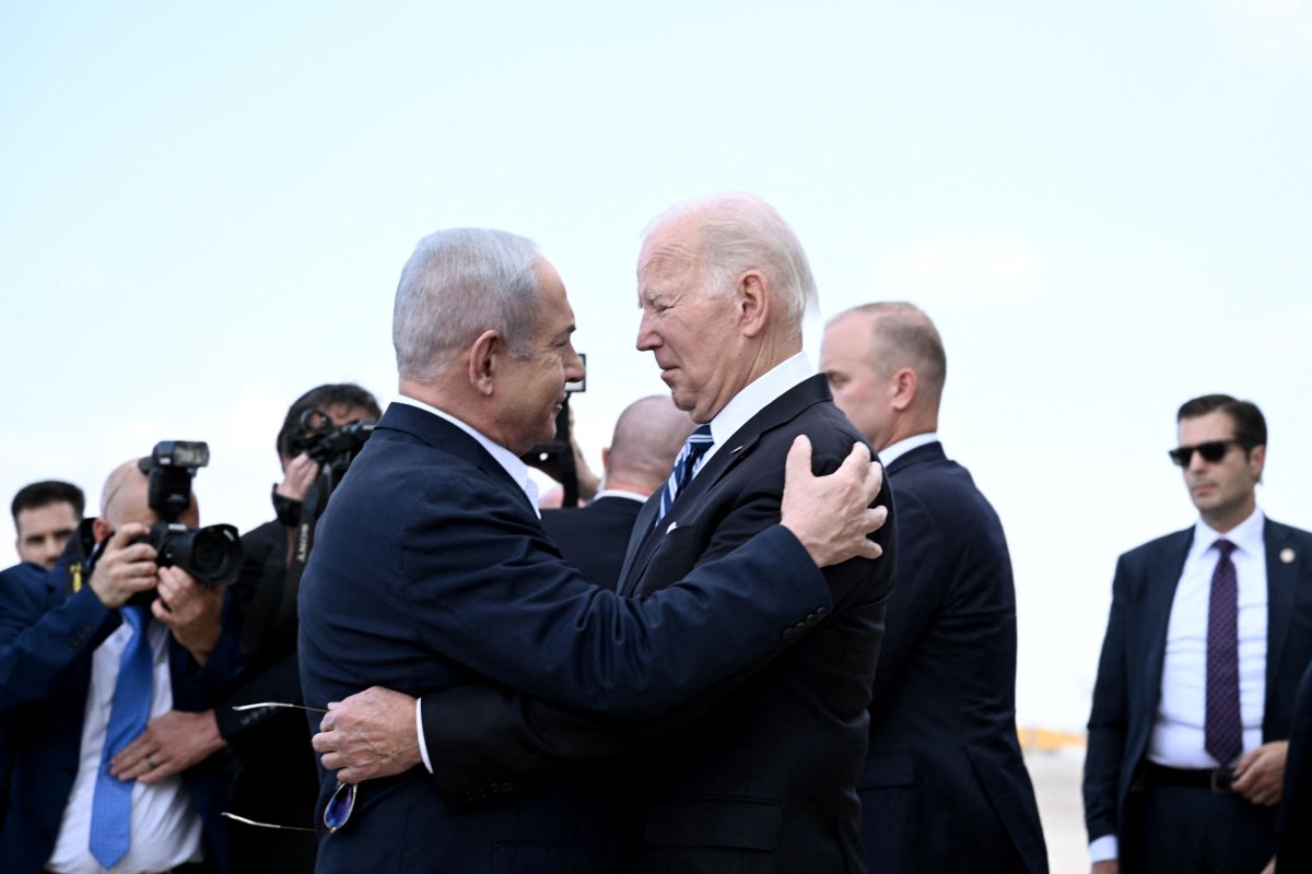 Benjamin Netanyahu and Joe Biden, October 2023