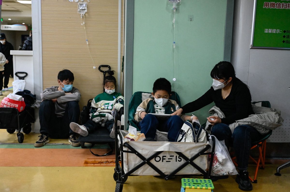 Children Receive Drip at a Beijing Hospital
