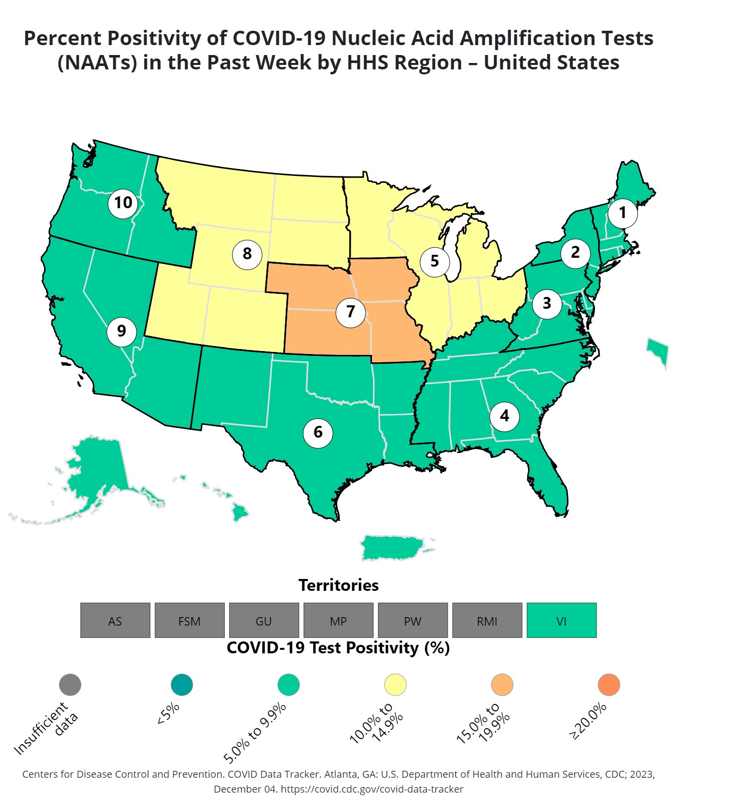 COVID Map Shows Positive Cases Across US Regions