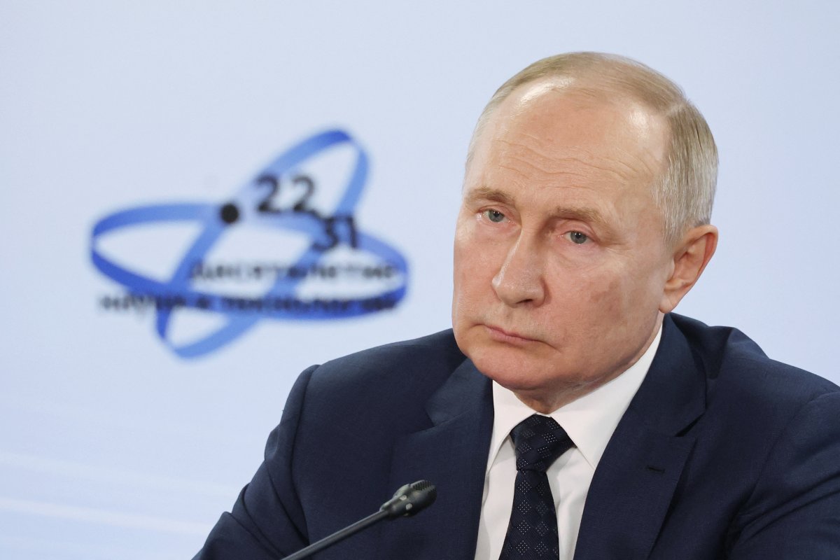 Vladimir Putin attends a meeting 