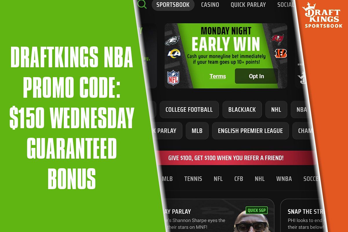 DraftKings Promo Code for NBA Grab 150 Wednesday Guaranteed Bonus