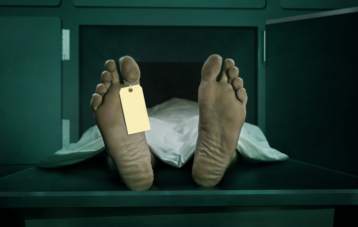 Person in morgue