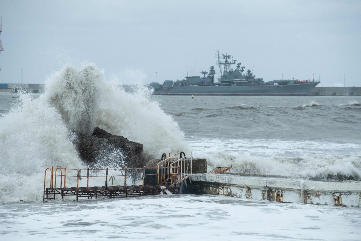 Russian warship docked in Sochi Black Sea