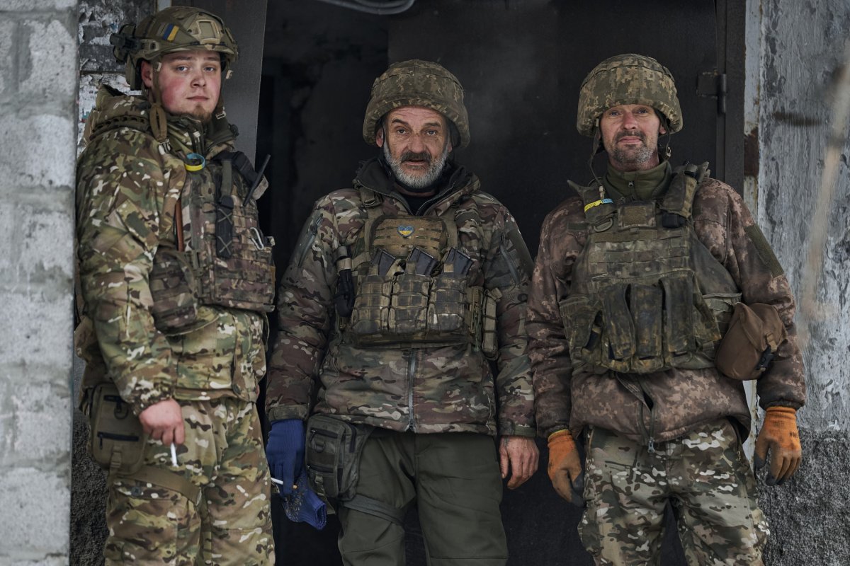 Ukraine soldiers in Avdiivka December 2023
