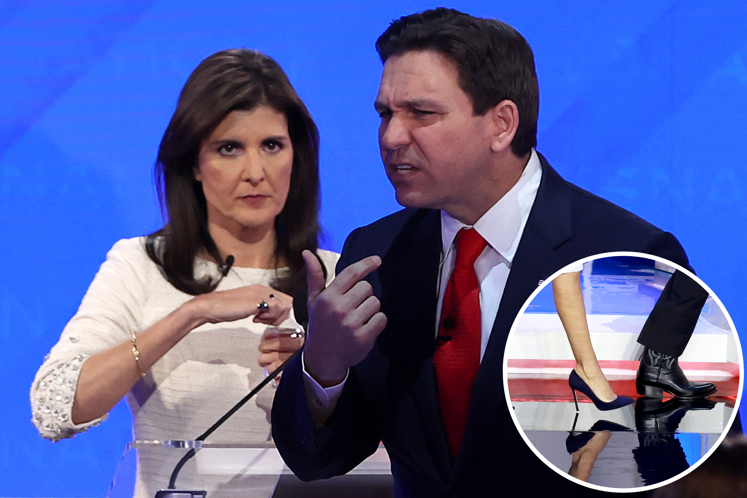 Ron DeSantis' Heels Compared To Nikki Haley's In Republican Debate ...