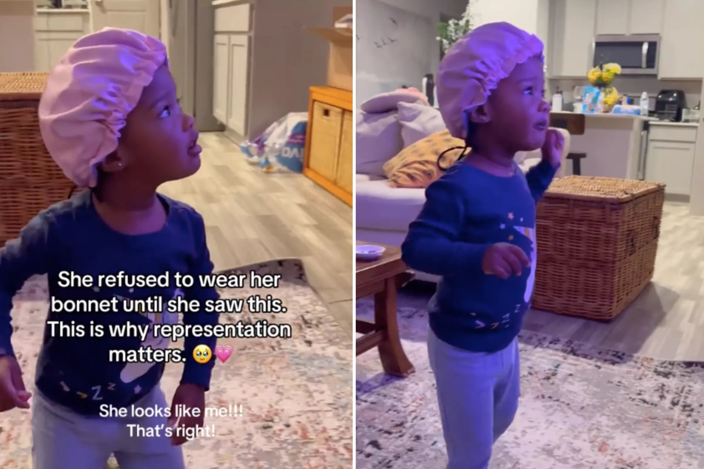 Moment Girl Wearing Bonnet Sees Herself on TV: 'Why Representation Matters' - Vimarsana News