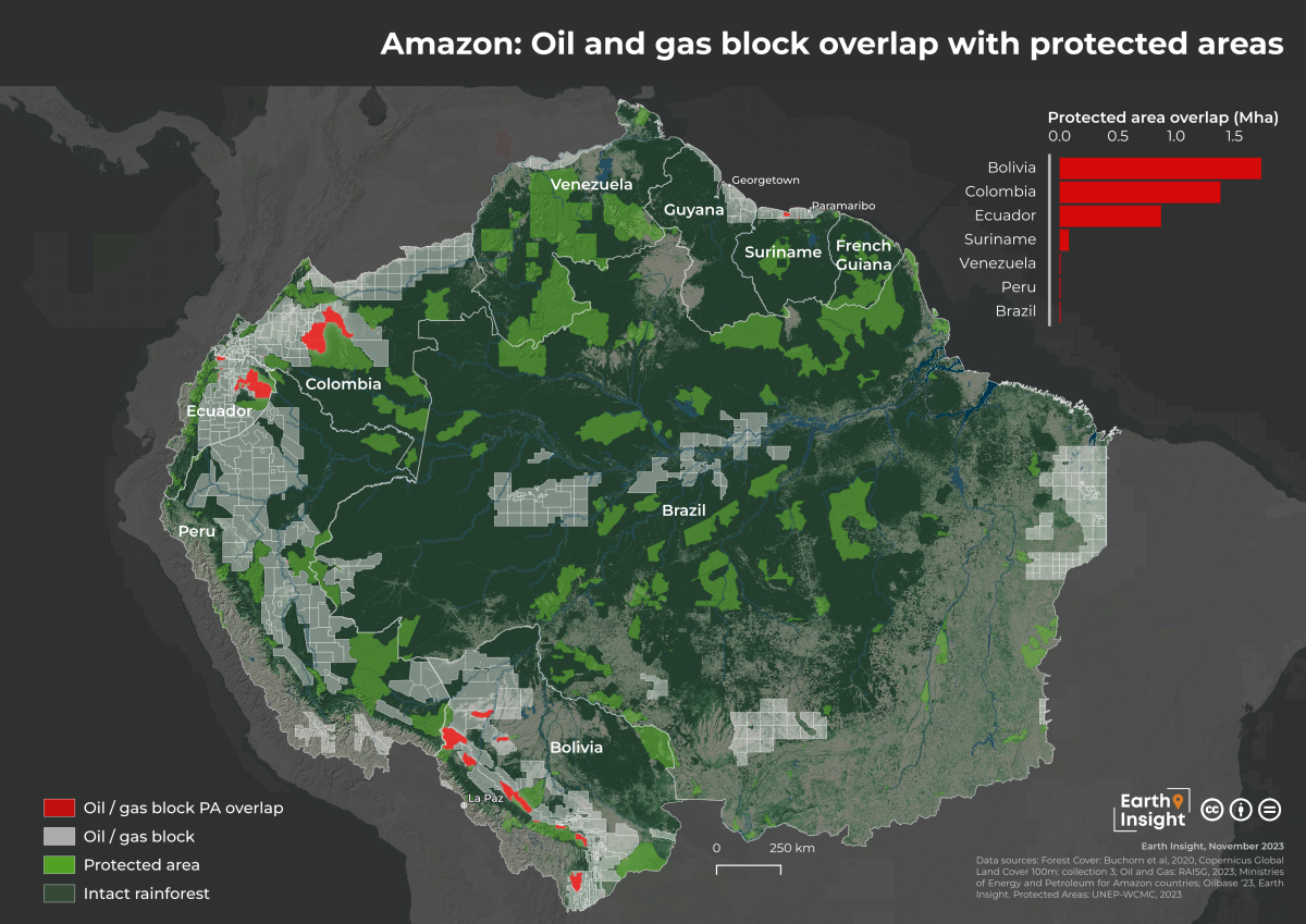 Amazon protected forests oil gas 