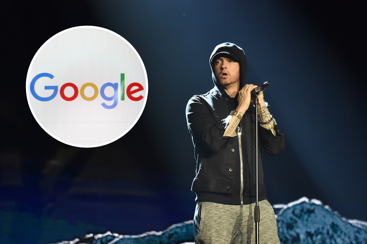 Eminem performs on stage in November 2017
